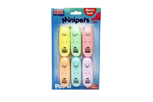  MARCA TEXTO 6 CORES PASTEL MINI PETS