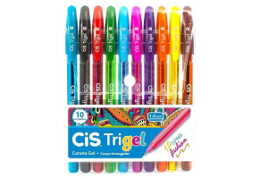 KIT CANETA CIS TRIGEL C/ 10 CORES