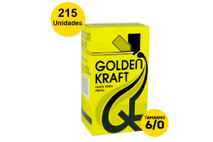 CLIPS PARA PAPEL GOLDEN KRAFT 6/0 CX GRANDE 215 UNI