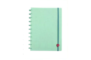 CADERNO POP DISC BREEZE PASTEL MEDIO COR:VERDE PASTEL