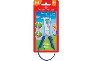 TESOURA FABER VAI E VEM AZUL